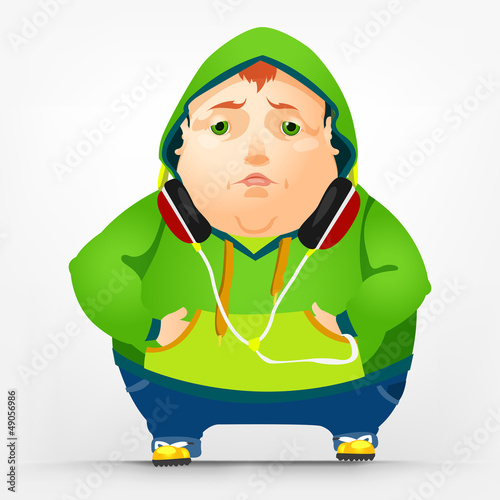 Vector: Cheerful Chubby Men Cheerful Chubby Men