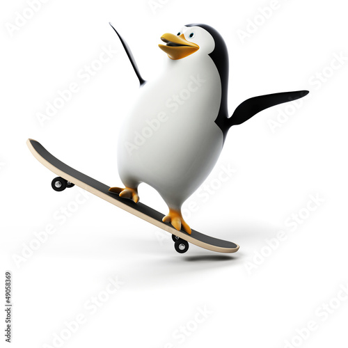 Illustration: 3d rendered illustration of a funny penguin 3d rendered illustration of a funny penguin