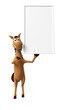 3d rendered illustration of a cute horse