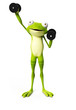 3d rendered illustration of a funny frog