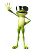3d rendered illustration of a funny frog