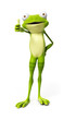 3d rendered illustration of a funny frog