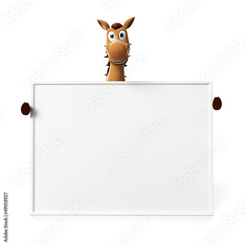 Illustration: 3d rendered illustration of a cute horse 3d rendered illustration of a cute horse