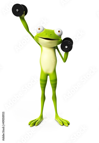 Illustration: 3d rendered illustration of a funny frog 3d rendered illustration of a funny frog