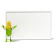 3d rendered illustration of a corn cob character