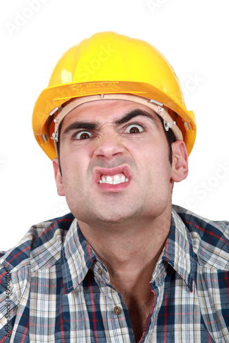 Photo: Scary construction worker Scary construction worker