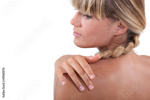 Photo: Woman with bare back Woman with bare back