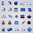 economic navy blue stickers