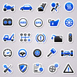 automotive navy blue stickers