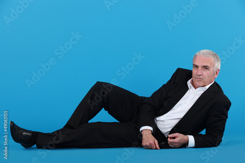 Photo: An idle businessman An idle businessman