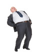 Overweight man with back pain