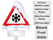 Vektor: Schild "Eisglätte" mit Zusatzschilder Schild "Eisglätte" mit Zusatzschilder