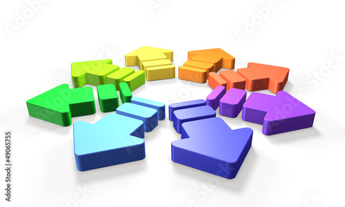 Illustration: Colorful arrows suggest the possibility of infinite Colorful arrows suggest the possibility of infinite