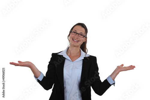 Photo: Woman extending her hands Woman extending her hands