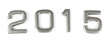 2015 laid out numbers isolated on white