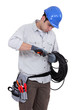 electrician using pliers
