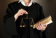 Judge on black background