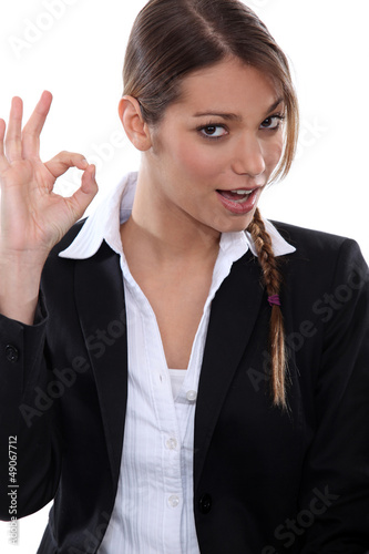 Photo: OK from a businesswoman OK from a businesswoman
