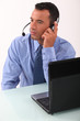 Executive audio headphones and microphone