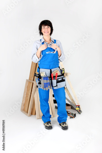 Photo: Portrait of a smiling tradeswoman Portrait of a smiling tradeswoman