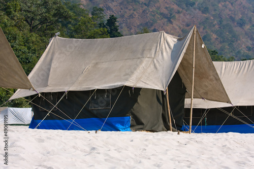 Photo: Camp at Ganges river . Uttarakhand, India. Camp at Ganges river . Uttarakhand, India.