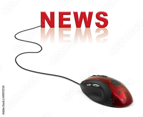 Photo: Computer mouse and word News Computer mouse and word News