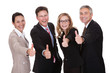 Business executives giving a thumbs up