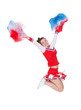 Cheerful young cheerleader