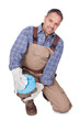 Construction Man Having Knee Pain