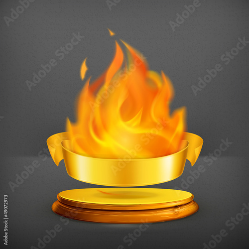 Vector: Golden flame Golden flame