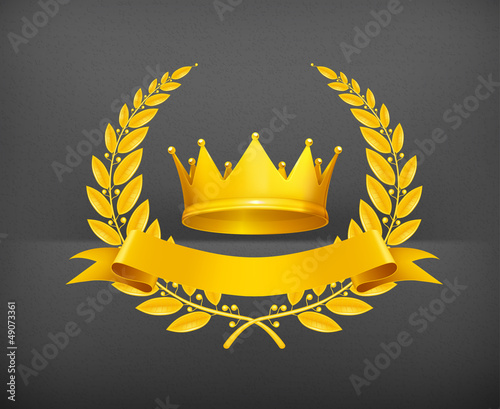 Vector: Vintage emblem, gold Vintage emblem, gold