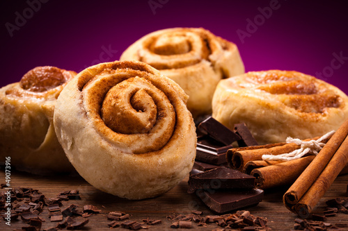 Photo: Sweet cinnamon rolls Sweet cinnamon rolls