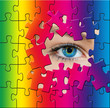 Foto: Rainbow puzzle eye Rainbow puzzle eye
