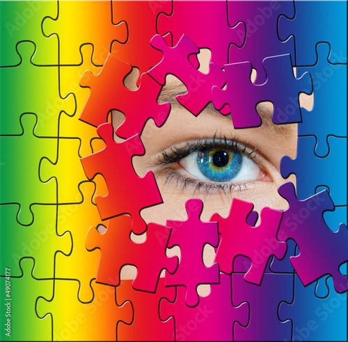 Photo: Rainbow puzzle eye Rainbow puzzle eye