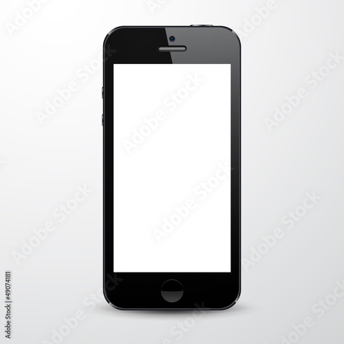 Vector: Realistic black smartphone. Realistic black smartphone.