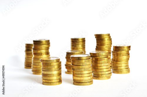 Photo: Golden coin piles Golden coin piles
