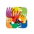 Colorful Teamwork rainbow # Vector
