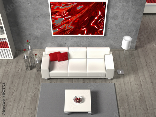 Illustration: interior von oben interior von oben
