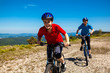 Girls riding bikes