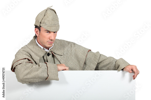 Photo: portrait of a man dressed as Sherlock Holmes portrait of a man dressed as Sherlock Holmes