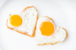 Heart fried eggs