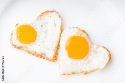 Photo: Heart fried eggs Heart fried eggs