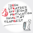 Erfolg Ideen, Strategie, Motivation, Teamgeist, Qualität Keyword