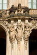 The fragment of the Wallpavilion with satyrs figures in Zwinger
