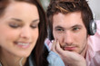 Man lusting after a woman
