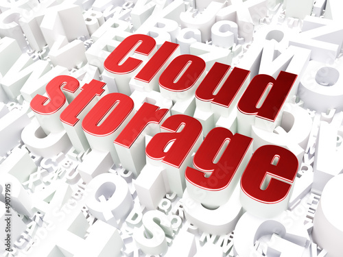Illustration: Cloud computing technology, networking concept: Cloud Storage on Cloud computing technology, networking concept: Cloud Storage on