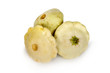 White Pattypan Squash isolated on white