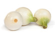 Group of a onions, isolated on white