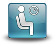 Light Blue 3D Effect Icon "Waiting Room"