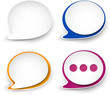 Paper  rounded speech bubble.